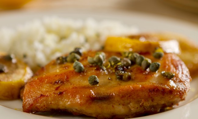 Close up of Chicken Piccata.