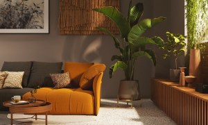 Living room with design inspired by nature