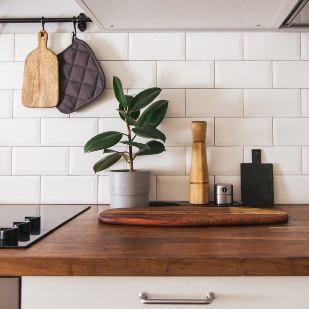 simple and modern styled kitchen counter