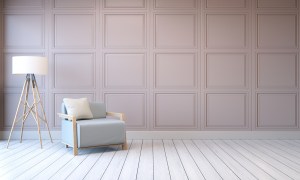 taupe wall paint color in an empty room