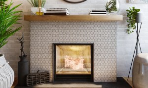 amazing tile decor ideas tiled fireplace hexagonal