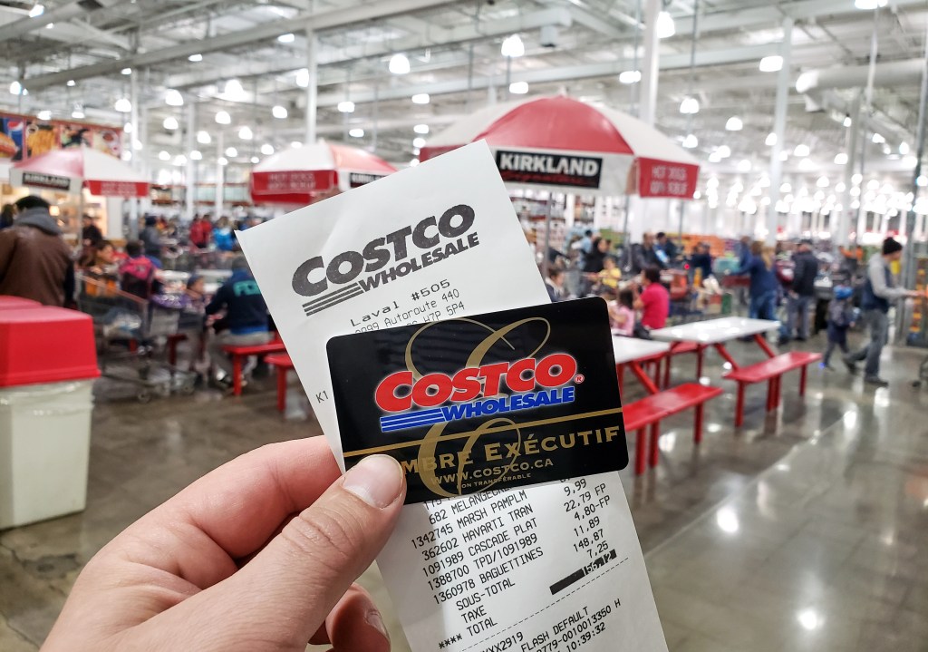 Costco card and receipt