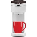 White Instant Pot Solo Coffee Maker with red coffee mug
