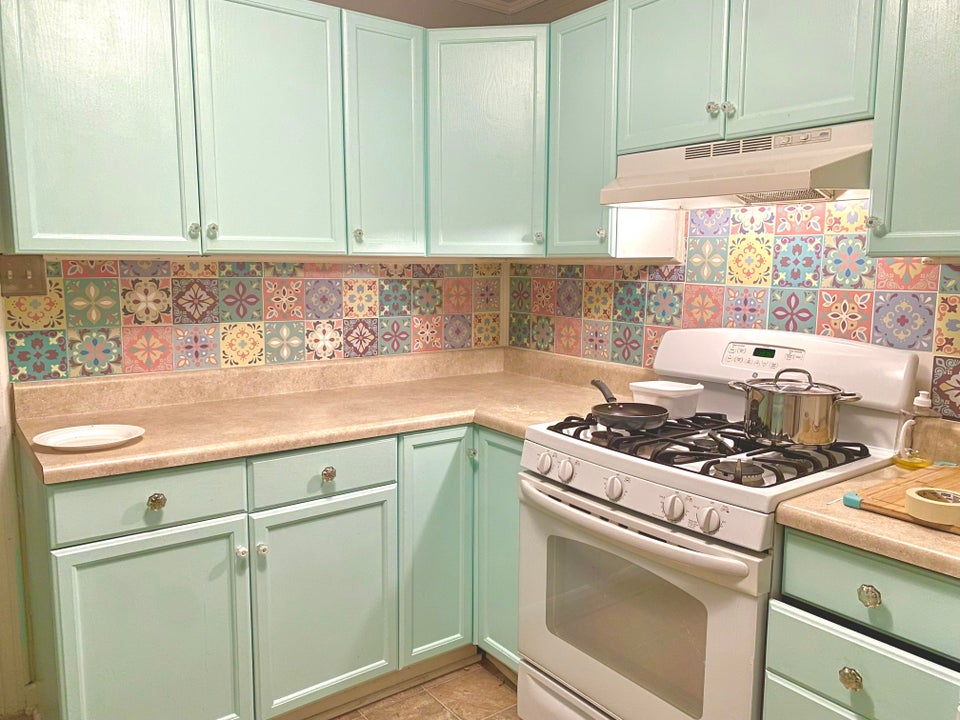 1950s inspired kitchen remodel before and after