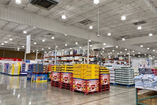 Costco warehouse and grocery store interior