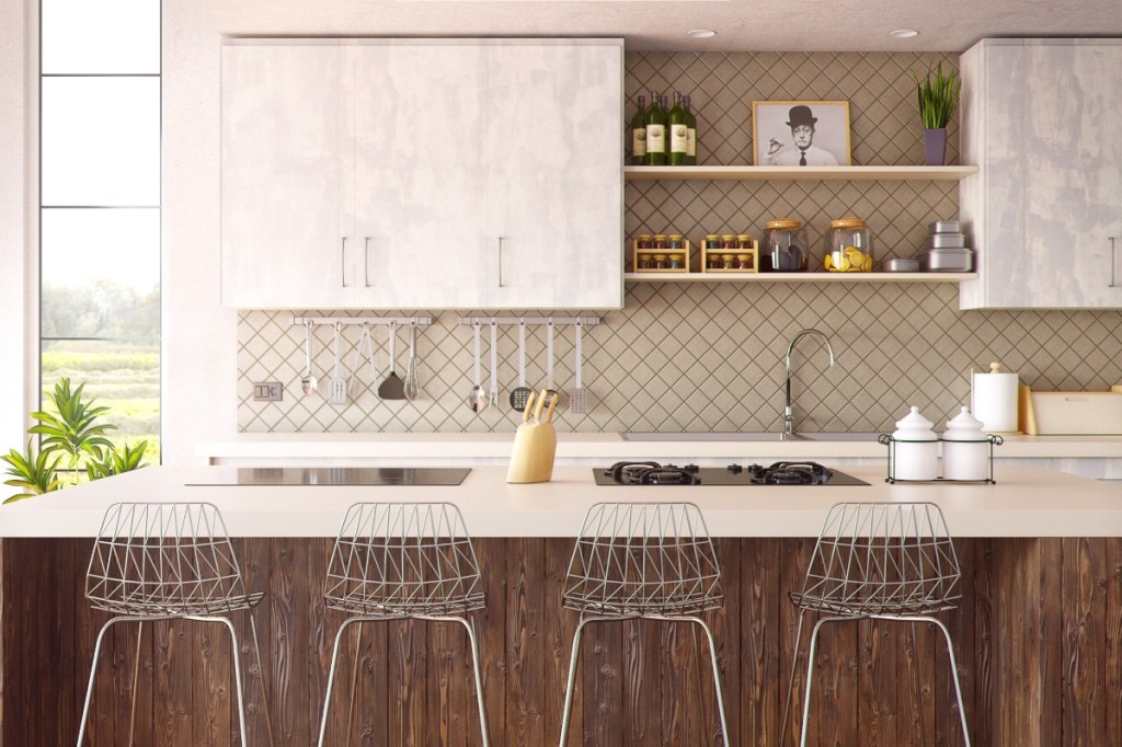 modern coastal kitchen with minimal decor