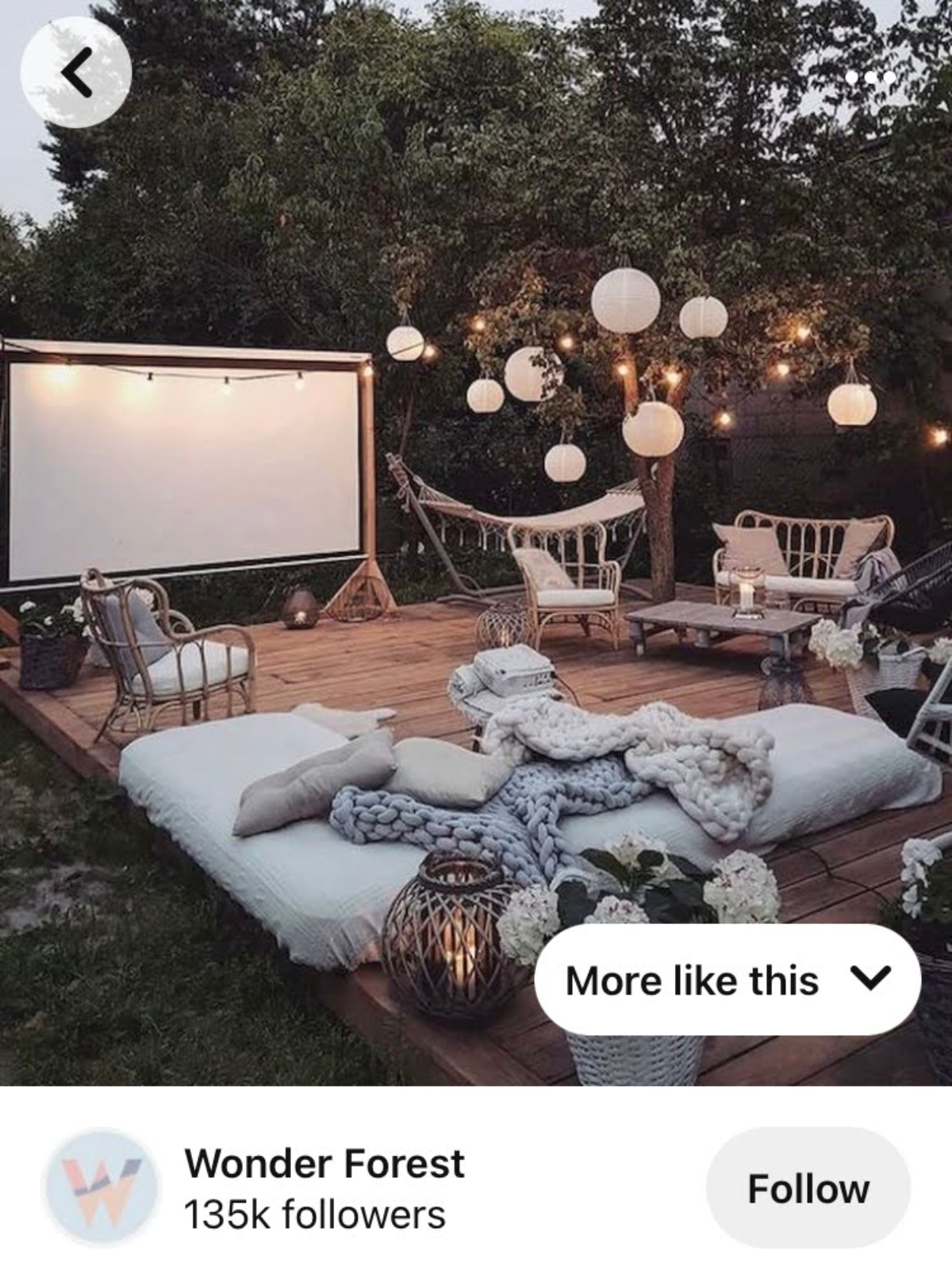 Outdoor movie theater patio ideas