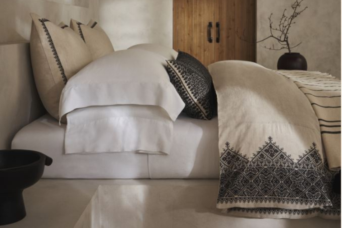 Heirloom Embroidery duvet from BR Home Collection