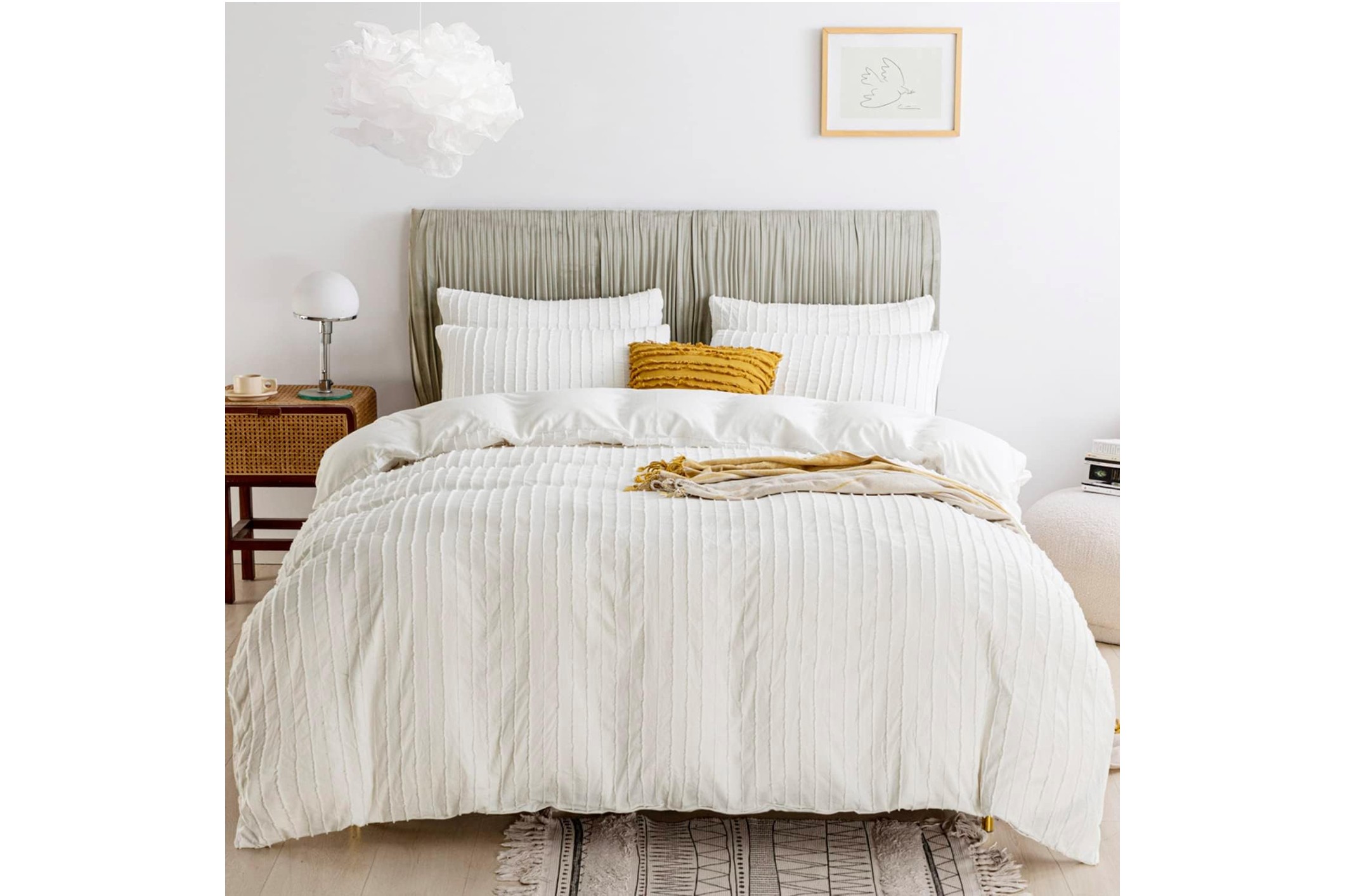 JELLYMONI White Queen-Sized Duvet Cover