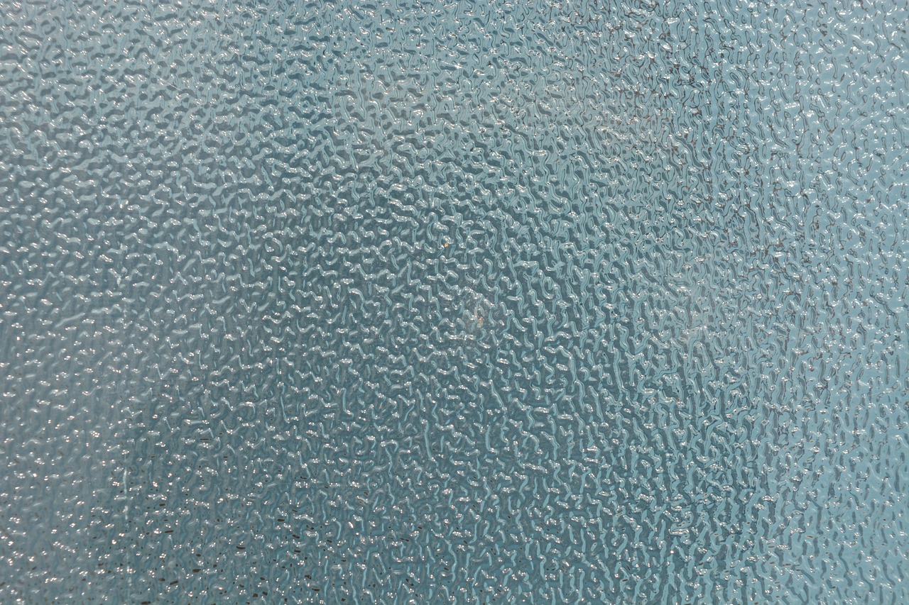 frosted glass window up close