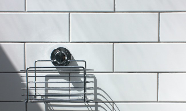 Classic white subway tile in shower