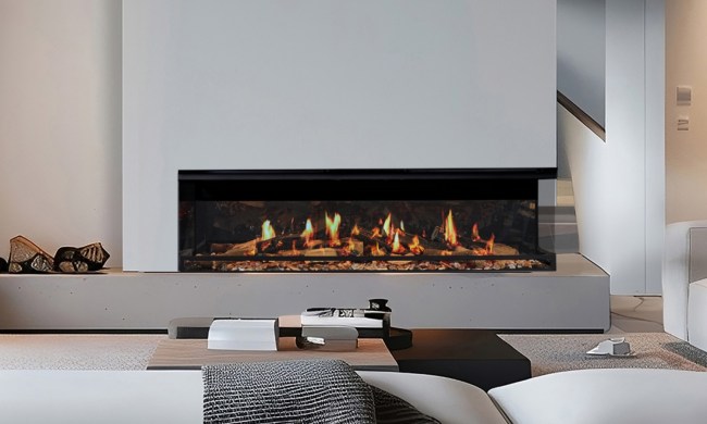 holographic electric fireplace by Ortal